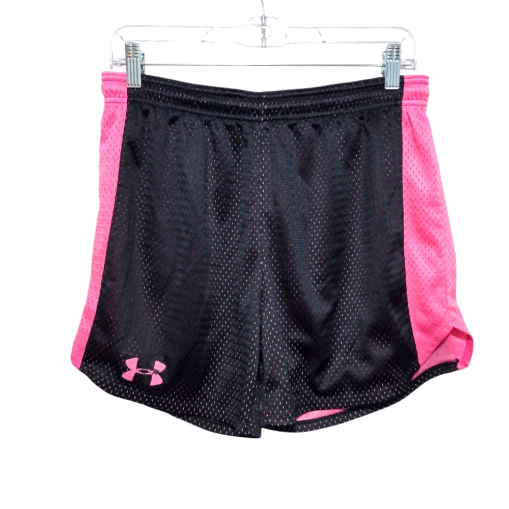 Under Armour Women's Black and Pink Basketball Athletic Shorts Small